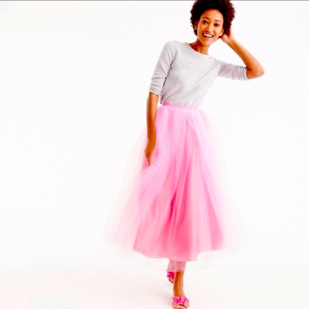 J. Crew tulle ballgown skirt orchid pink 💕